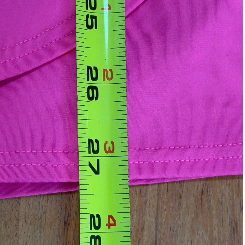 Lands End V Neck Tulip Wrap Swim Dress One Piece Shelf Bra Fuschia LP 14 16 - Picture 10 of 15